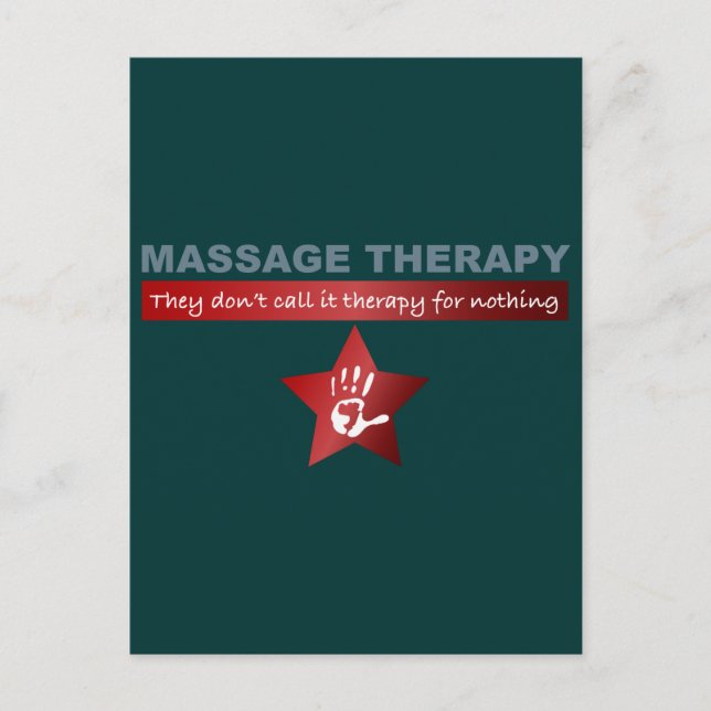 Carte Postale Thérapie de massage en rouge rubis (Devant)