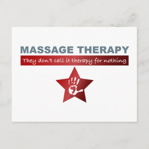 Carte Postale Thérapie de massage en rouge rubis