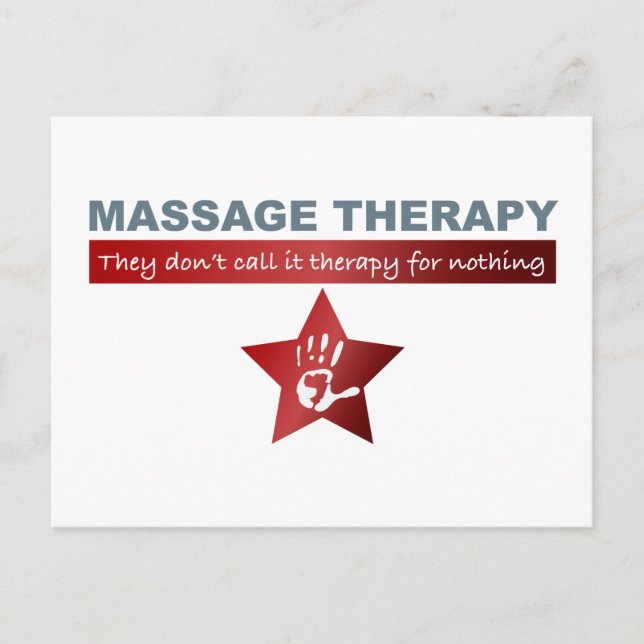 Carte Postale Thérapie de massage en rouge rubis (Devant)