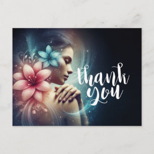 Carte Postale Thérapie de Massage Mains de Guérison Énergie Spa 