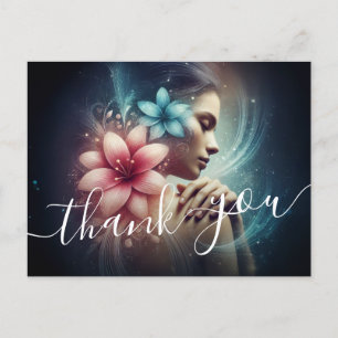 Carte Postale Thérapie de Massage Mains de Guérison Énergie Spa 