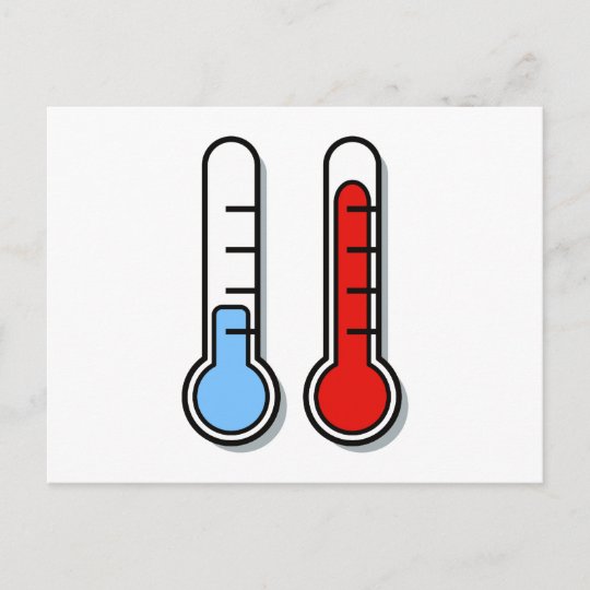 Carte Postale Thermometre Froid Zazzle Fr