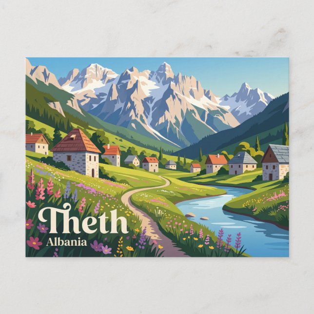Carte Postale Theth Albanie (Devant)