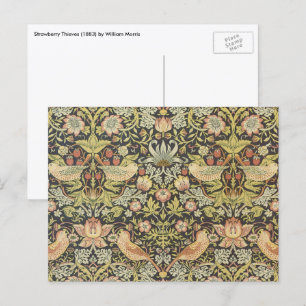 Carte Postale Thierry de fraises par William Morris, Art Vintage