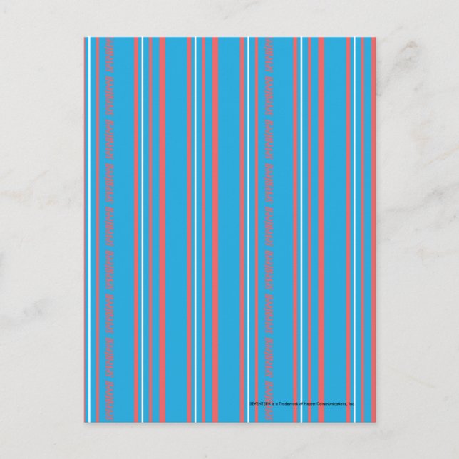 Carte Postale Thin Stripes Aqua (Devant)