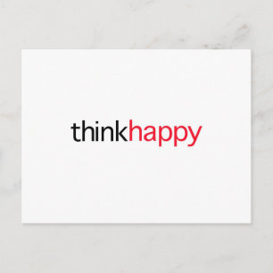 Carte Postale Think Happy (édition rouge)