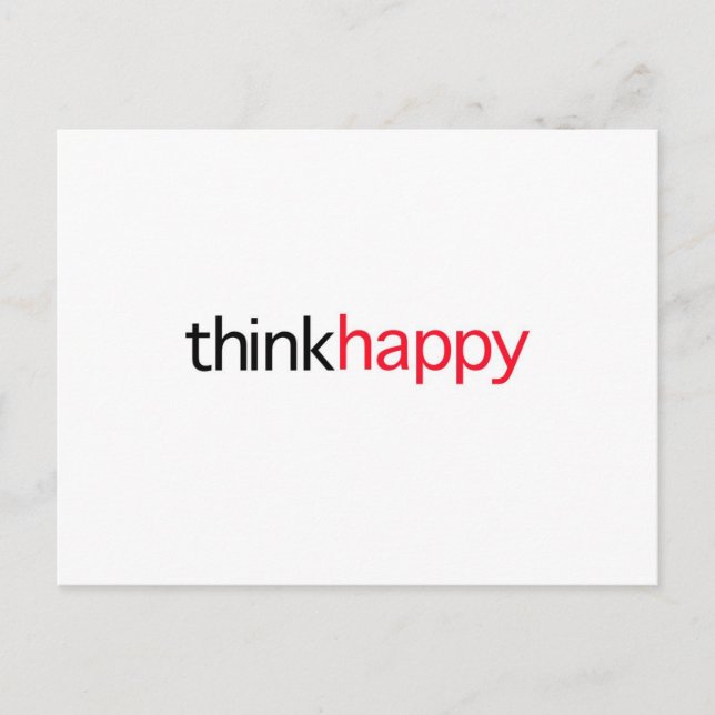 Carte Postale Think Happy (édition rouge) (Devant)