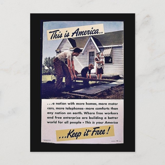 Carte Postale This Is America Keep It Free! (Devant)