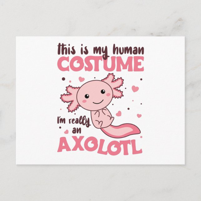 Carte Postale this is my human costutz in really an axolotl (Devant)