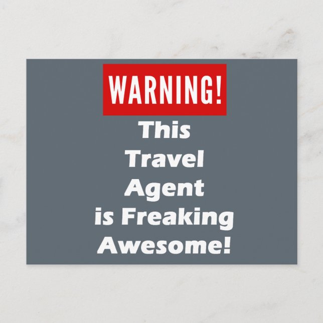 Carte Postale This Travel Agent is Freaking Awesome! (Devant)