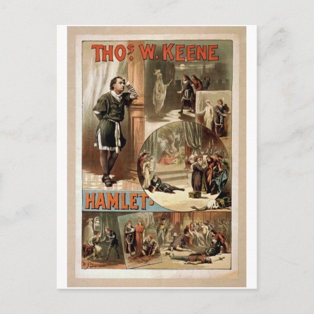 Carte Postale Tho' .W. Keene, Hamlet Retro Theatre (Devant)
