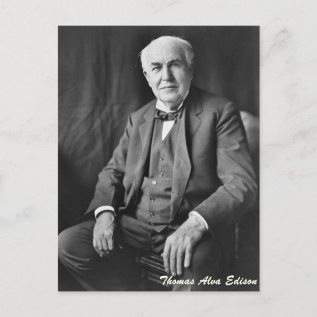 Carte Postale Thomas Alva Edison (Devant)