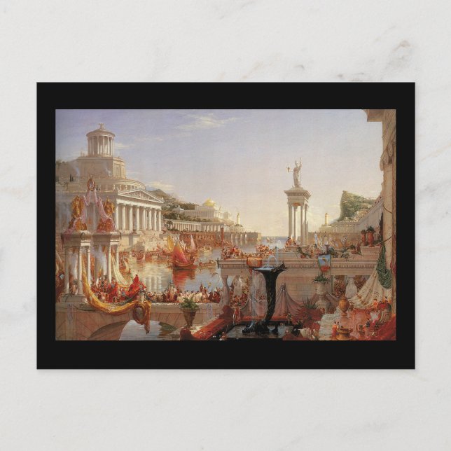 Carte Postale Thomas Cole Le cours de la consommation Empire (Devant)