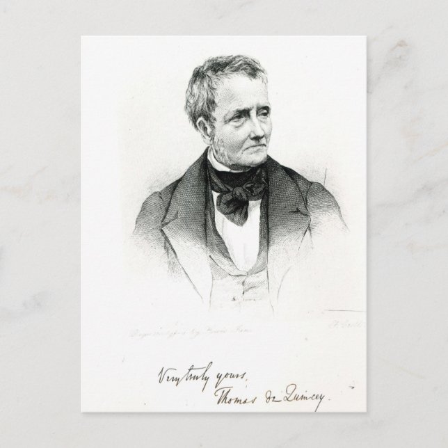 Carte Postale Thomas de Quincey (Devant)