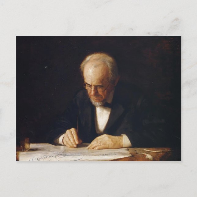 Carte Postale Thomas Eakins-Le Maître D'Écriture (Benjamin Eakin (Devant)