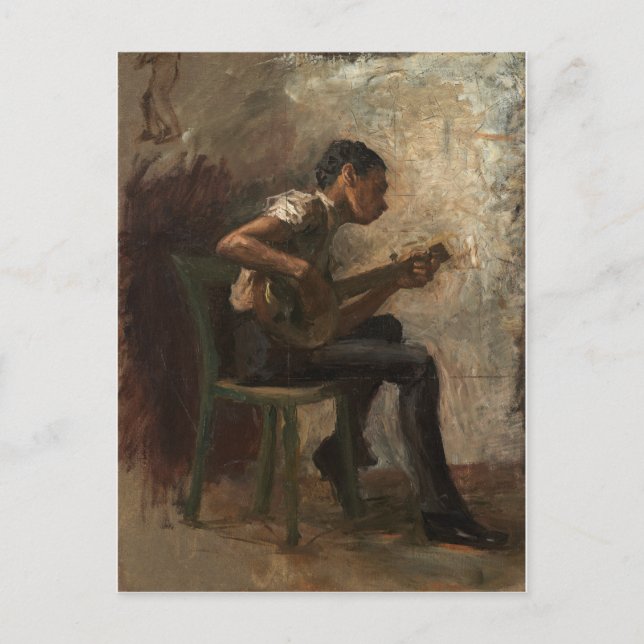Carte Postale Thomas Eakins - The Banjo Player 1877 Postcard (Devant)