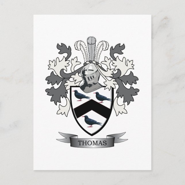 Carte Postale Thomas Family Crest (Devant)