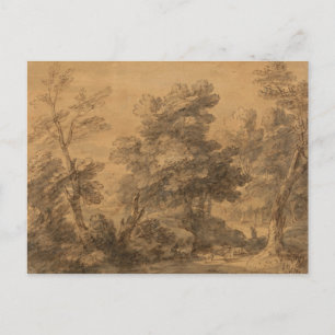Carte Postale Thomas Gainsborough - Paysage boisé