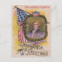 Thomas Jefferson Drapeau Américain Oubliez-Moi-Ne-