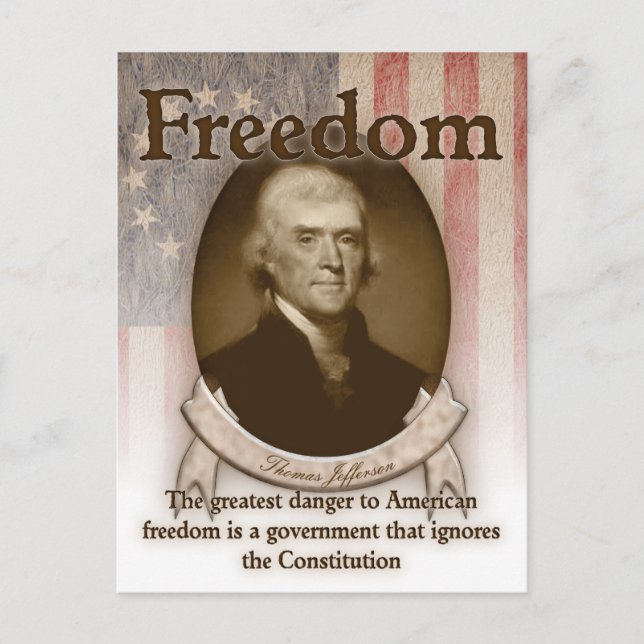 Carte Postale Thomas Jefferson – Freedom (Devant)