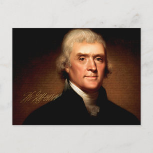 Carte Postale Thomas Jefferson Portrait