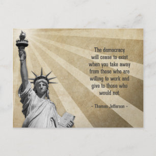 Carte Postale Thomas Jefferson Quote