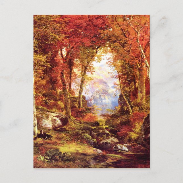 Carte Postale Thomas Moran - Sous les arbres, l'art (Devant)