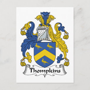 Carte Postale Thompkins Family Crest