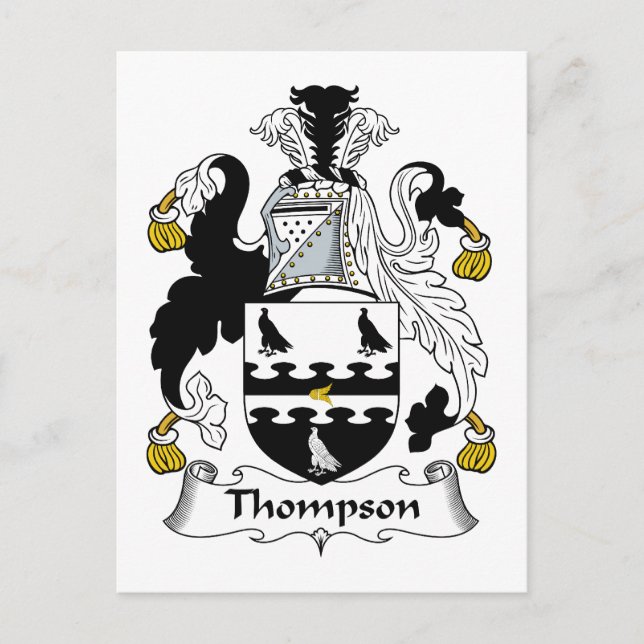 Carte Postale Thompson Family Crest (Devant)