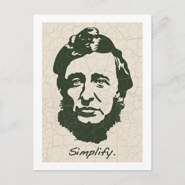 Carte Postale Thoreau - Simplifier (Devant)