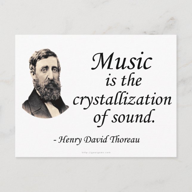 Carte Postale Thoreau sur le son et la musique (Devant)