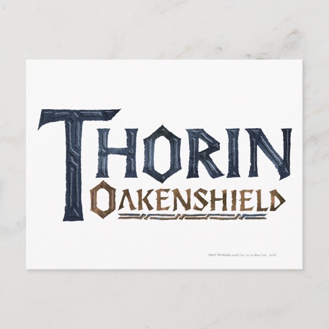 Carte Postale THORIN OAKENSHIELD™ Logo Blue (Devant)
