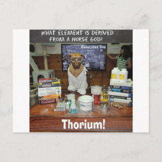 Carte Postale Thorium Thor Dieu du tonnerre Connaissance Chien