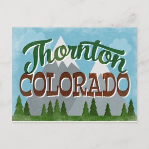 Carte Postale Thornton Colorado Snowy Mountains