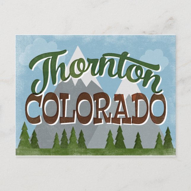 Carte Postale Thornton Colorado Snowy Mountains (Devant)