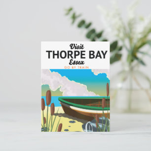 Carte Postale Thorpe bay Essex poster de voyage en bord de mer.