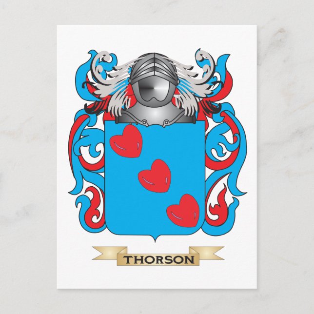 Carte Postale Thorson Family Crest (Armoiries) (Devant)