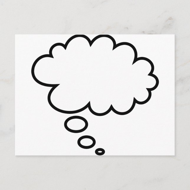 Carte Postale Thought Bubble - ajoutez votre propre texte ! (Devant)