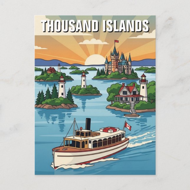 Carte Postale Thousand Islands Ontario Canada (Devant)