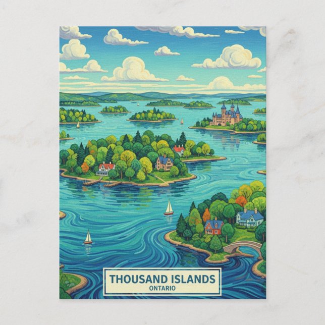 Carte Postale Thousand Islands Ontario Canada (Devant)