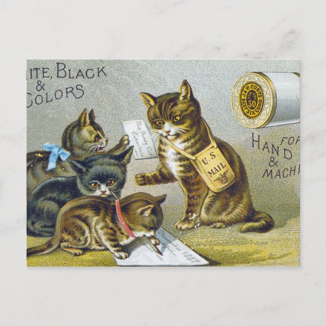 Carte Postale Thread Trade Card, 1880 (Devant)