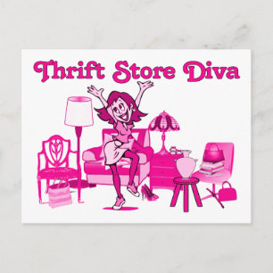 Carte Postale Thrift Store Diva