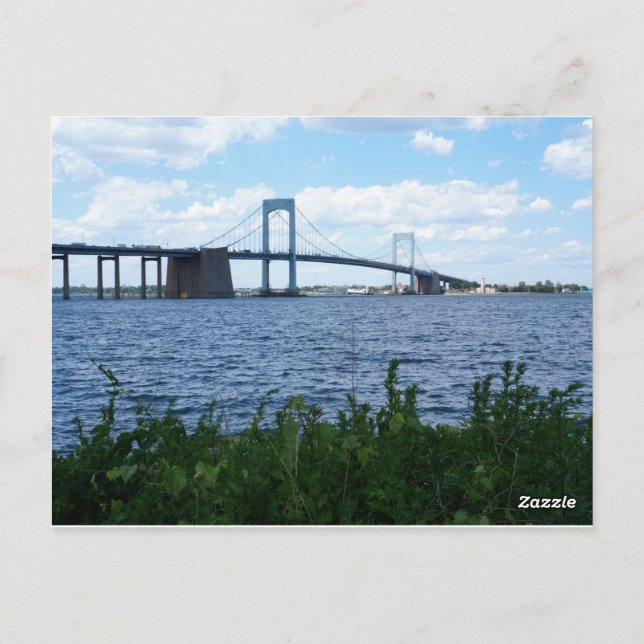 Carte Postale Throgs Neck Bridge Queens New York (Dos)