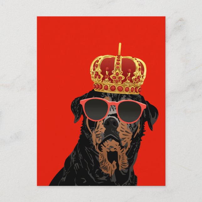 Carte Postale Thug Life King Rottweiler pour les parents Rottwei (Devant)
