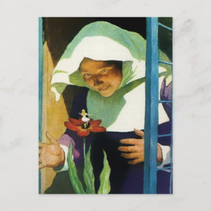 Carte Postale "Thumbelina" Fairy Art par NC Wyeth