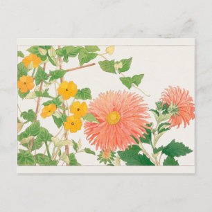 Carte Postale Thunbergia, aster de Chine par Tanigami Konan