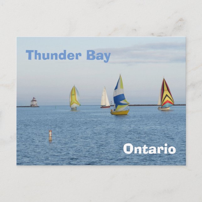Carte Postale Thunder Bay - bateaux (Devant)
