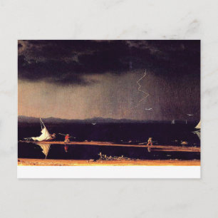 Carte Postale Thunderstorm à Narragansett Bay, fine art Postcar
