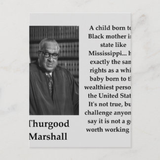 Carte Postale Thurgood Marshall
