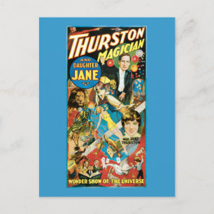 Carte Postale Thurston & Fille Jane Magicien Publicité